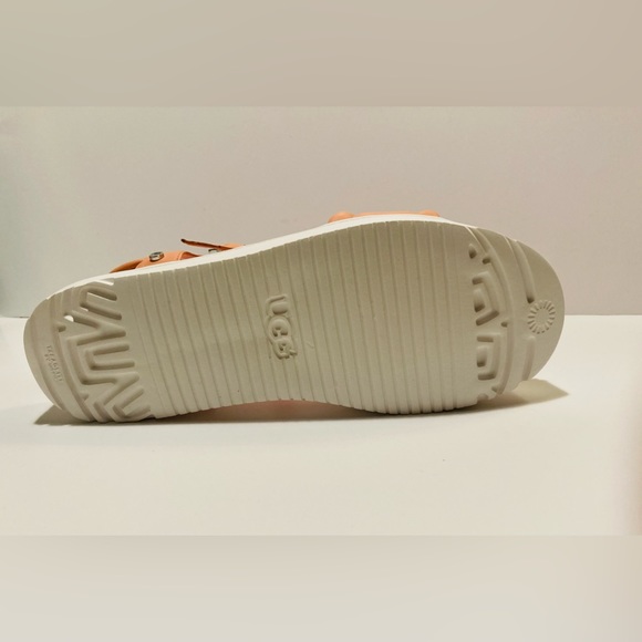 UGG ZAYNE WHITE PLATFORM RUBBER SOLE STARFISH PINK LEATHER-SOCK LINER SIZE 8 US - Picture 8 of 8